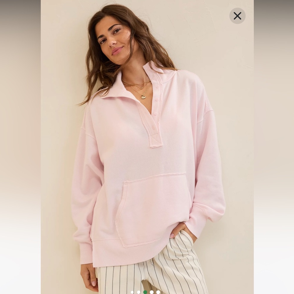 Aerie Vintage Popover Polo Sweatshirt